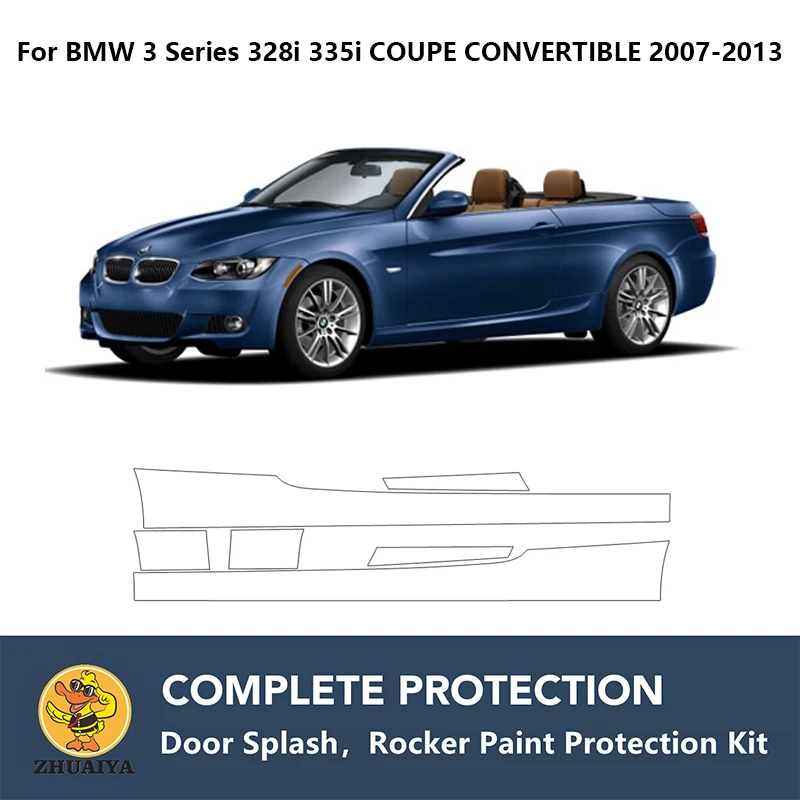 

PreCut Rocker Panels Paint Protection Clear Bra Guard Kit TPU PPF For BMW 3 Series 328i 335i COUPE CONVERTIBLE 2007-2013