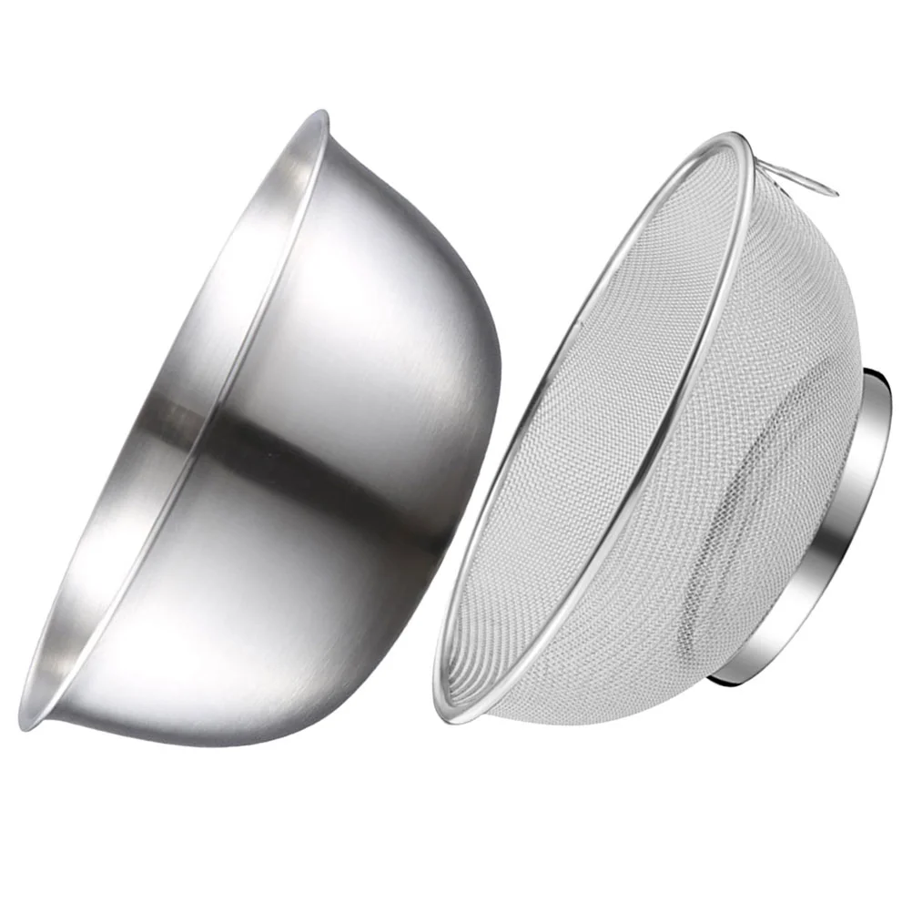 Stainless Steel Colander Bowl Set Kitchen Strainer Washer Drainer Basket Basin Vegetable Fruits Pasta Salad Mixing Food 
Stainless Steel Colander Bowl Set Kitchen Strainer Washer Drainer Basket Basin Vegetable Fruits Pasta Salad Mixing Food