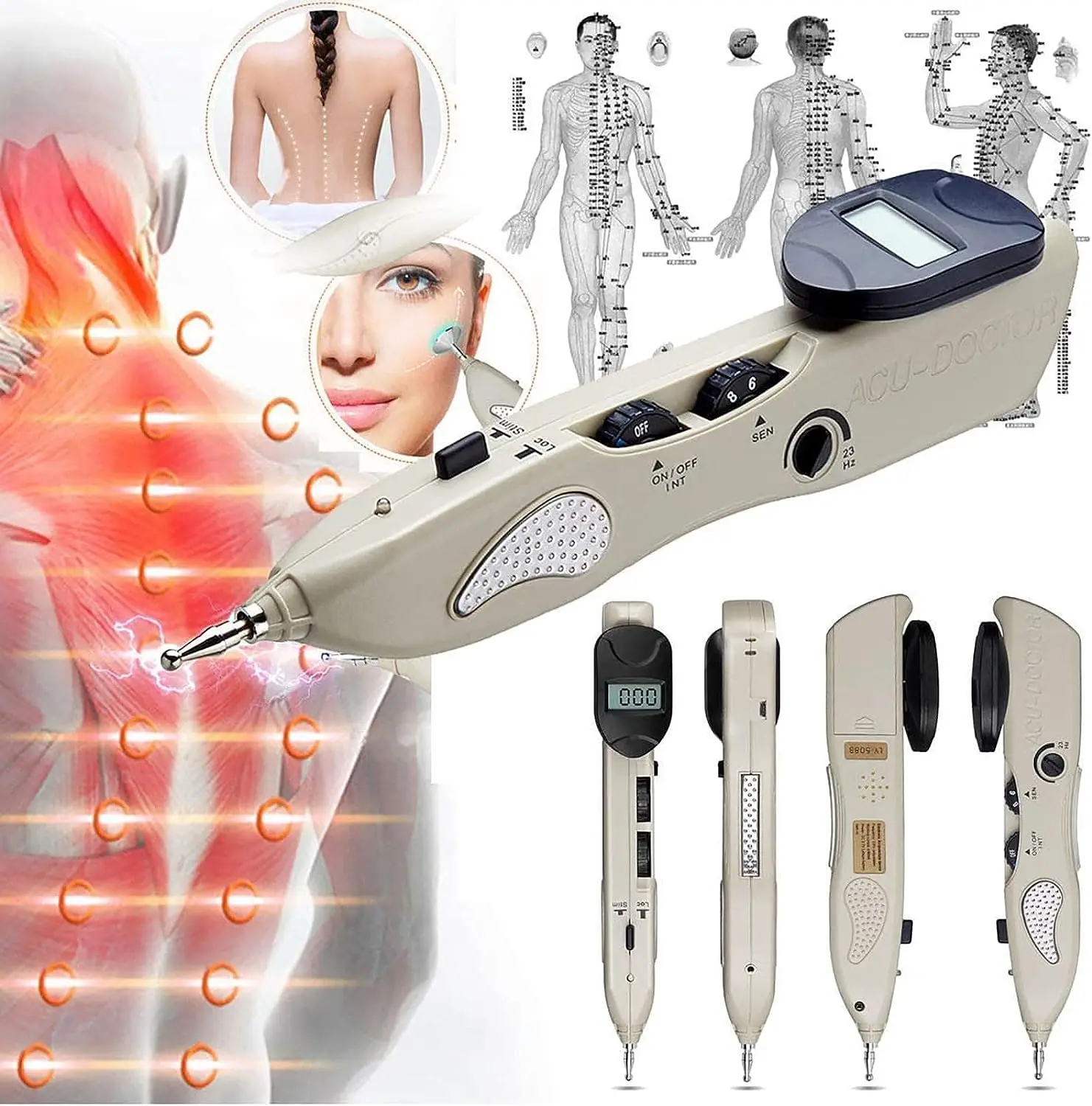 USB Rechargeable Acupuncture Pen Electric Acupuncture TENS Massage Pen Massage Device Body Massager Muscle Stimulator Therapy
USB Rechargeable Acupuncture Pen Electric Acupuncture TENS Massage Pen Massage Device Body Massager Muscle Stimulator Therapy