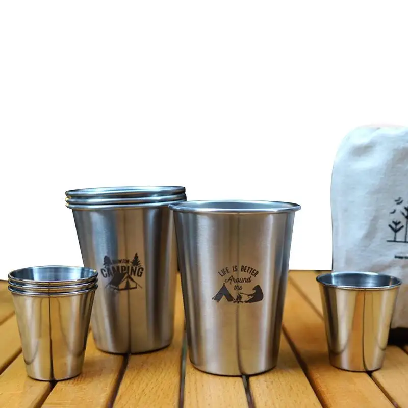Stainless Steel Camping Cup 8pcs Stainless Steel Water Mug Multi-Purpose Outdoor Drinking Supplies For Mountaineering Home
Stainless Steel Camping Cup 8pcs Stainless Steel Water Mug Multi-Purpose Outdoor Drinking Supplies For Mountaineering Home