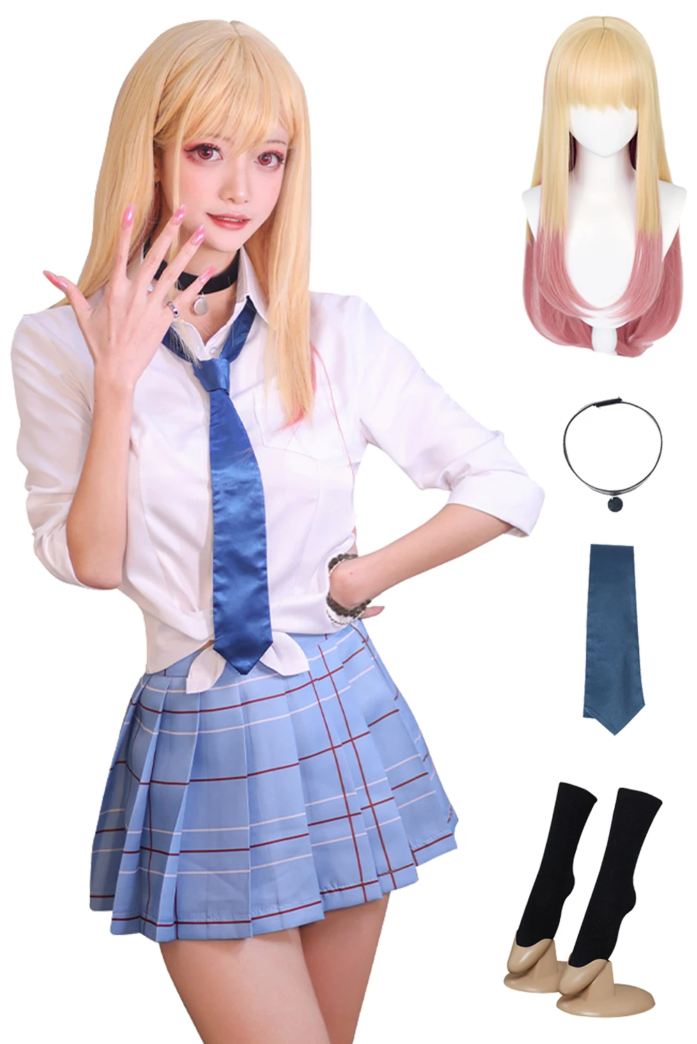 

Kitagawa Marin Cosplay Role Play School Uniform Anime My Dress Up Darling Costume Adult Women Fantasy Fancy Dress Party Clothes