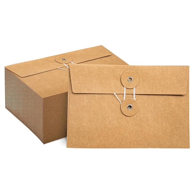 40 Pcs Brown Envelopes Manilla Envelopes With String Tie Closure Project Pockets Document Organizer, 4.53 X 6.7 Inches (Brown)
40 Pcs Brown Envelopes Manilla Envelopes With String Tie Closure Project Pockets Document Organizer, 4.53 X 6.7 Inches (Brown)
