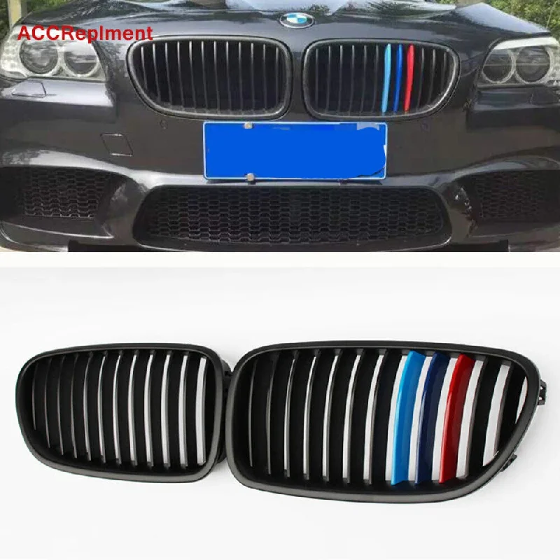 

Tricolor For BMW 5 Series F10 F18 Front Bumper Grille Grill Single Slat 2010-2016