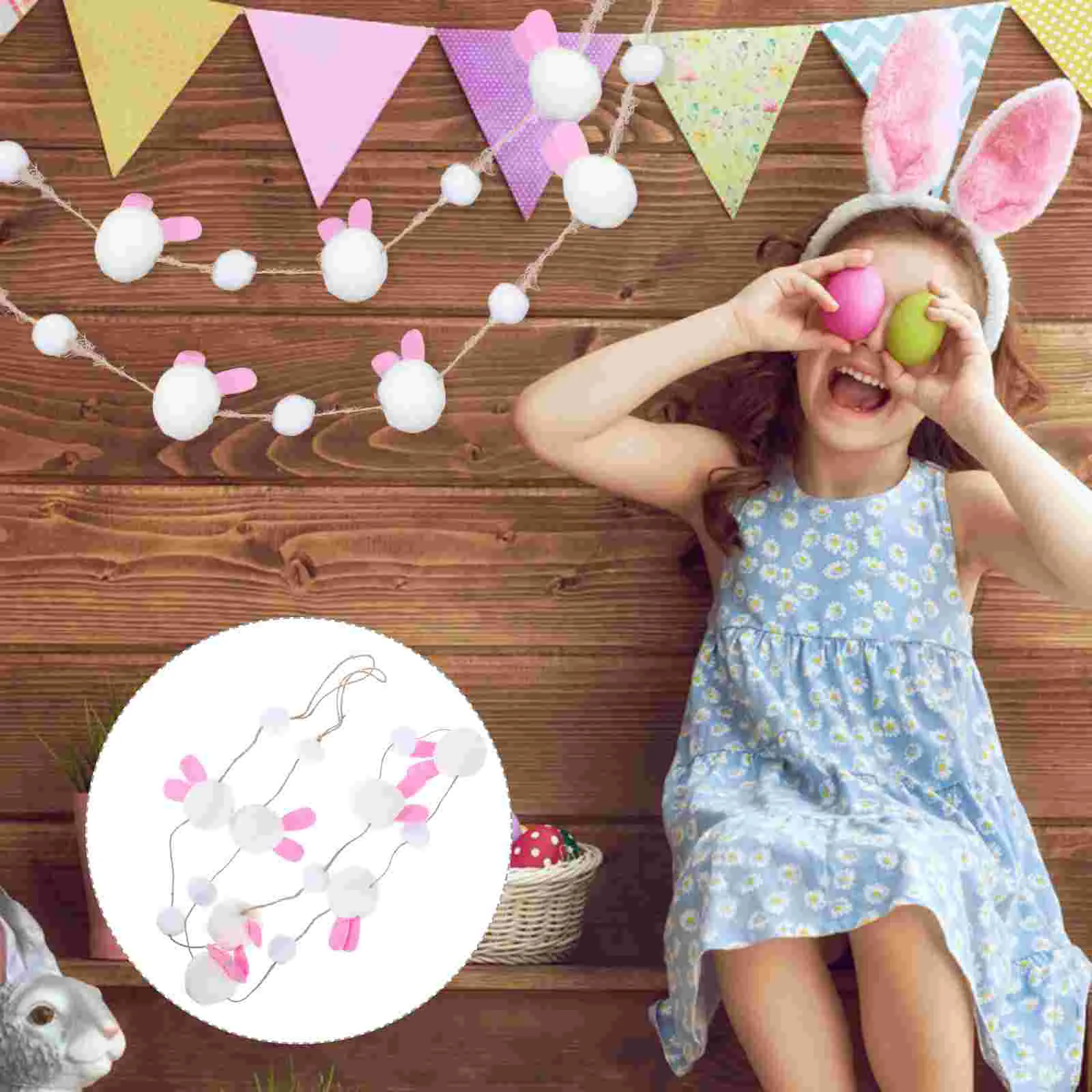 Delicate Easter Banner Easter Party Decoration Rabbits Bunting Banner Ornament
Delicate Easter Banner Easter Party Decoration Rabbits Bunting Banner Ornament