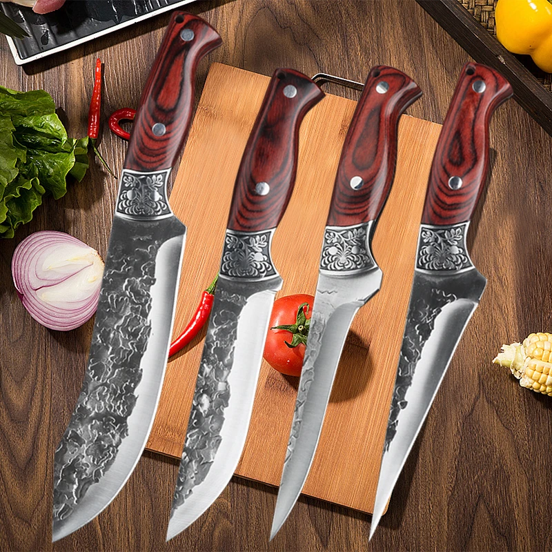 

Kitchen Knives Hand Forging Boning Knife Stainless Steel Butcher Meat Cleaver Sharp Chef Knife Vegetable Slicing Knife BBQ Tool