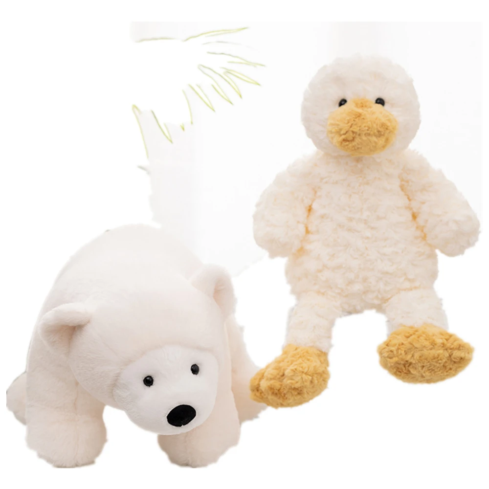 

1pc 26-50cm Curly Duck Plush Toys Kawaii Polar Bear Soft Stuffed Cartoon Animal Doll Baby Kids Toys Home Decoration