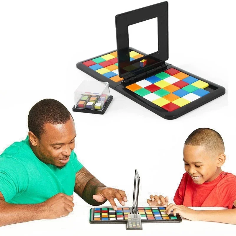 

Children Square Race Game puzzle Learning Educational Huarong Road color battle Cube parent-child interactive desktop toys kids
