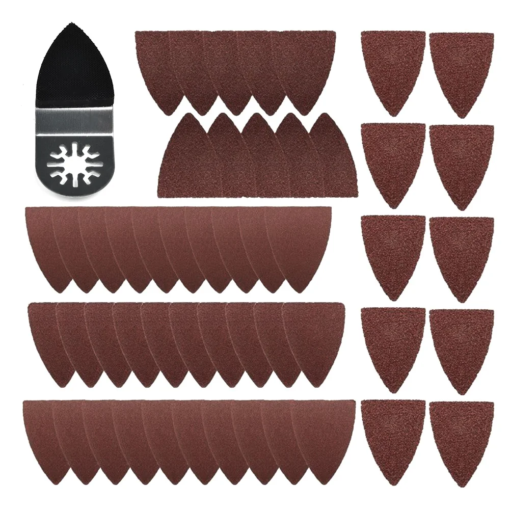 51Pcs Grinding Triangle Oscillating Sandpaper Set With Triangle Sanding Pad 60/ 80/ 180/ 240/ Grit For Mult
51Pcs Grinding Triangle Oscillating Sandpaper Set With Triangle Sanding Pad 60/ 80/ 180/ 240/ Grit For Mult