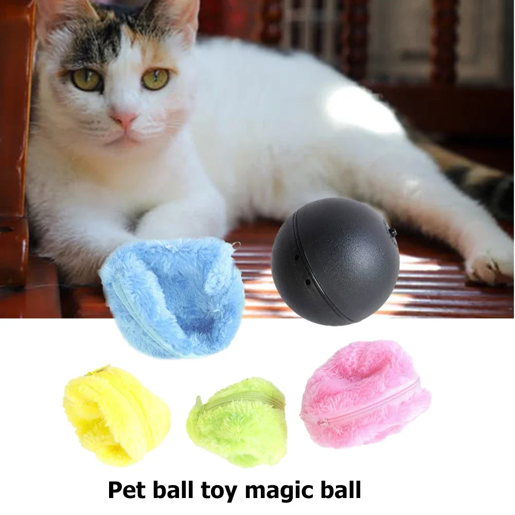 

5pcs Battery Powered Pet Electric Magic Roller Toy Ball Automatic Dog Cat Interactive Funny Floor Clean Products Fun toys