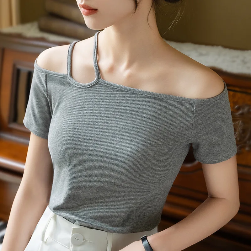 HIgh Quality 2024 Women Tops Screw Thread Design Spring Summer T- Shirt Female Clothing Sexy Crop Top Clothes Fashion Blouse Y2k
HIgh Quality 2024 Women Tops Screw Thread Design Spring Summer T- Shirt Female Clothing Sexy Crop Top Clothes Fashion Blouse Y2k