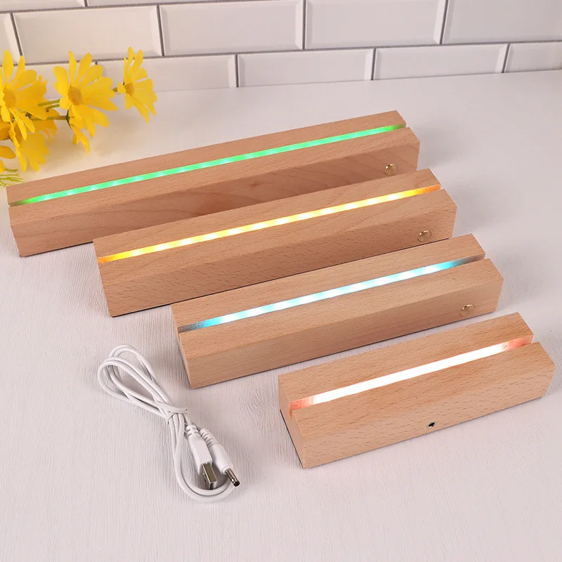Solid Wood Night Light Base LED Light Acrylic Rectangular Ligh Base Strip Luminous Base Lamp Holder with USB Cable Resin Art DIY
Solid Wood Night Light Base LED Light Acrylic Rectangular Ligh Base Strip Luminous Base Lamp Holder with USB Cable Resin Art DIY