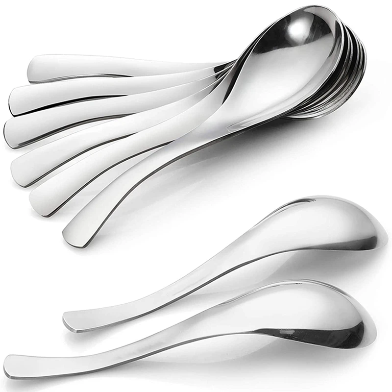 

32 Pack Soup Spoons, Stainless Steel Soup Spoons, Thick Heavy-Weight Table Spoons