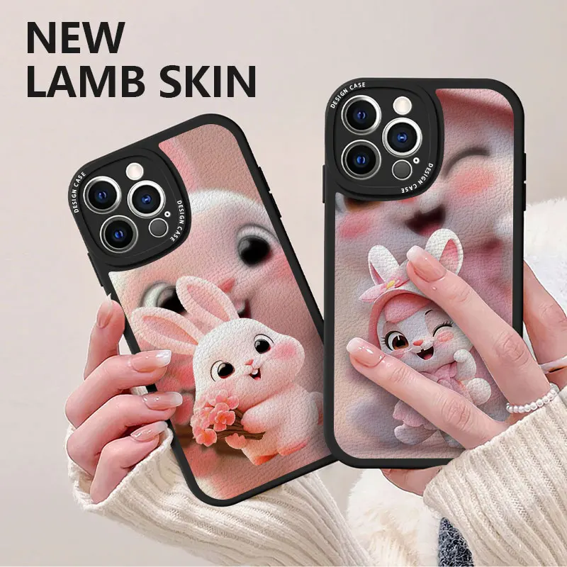 Pink Rabbit Lamb Skin Phone Case For iPhone 15 14 13 12 11 Pro Max Plus 13 Mini X XR XS MAX 8 7 Plus 6 6S Soft Shell Coque Coupe
Pink Rabbit Lamb Skin Phone Case For iPhone 15 14 13 12 11 Pro Max Plus 13 Mini X XR XS MAX 8 7 Plus 6 6S Soft Shell Coque Coupe