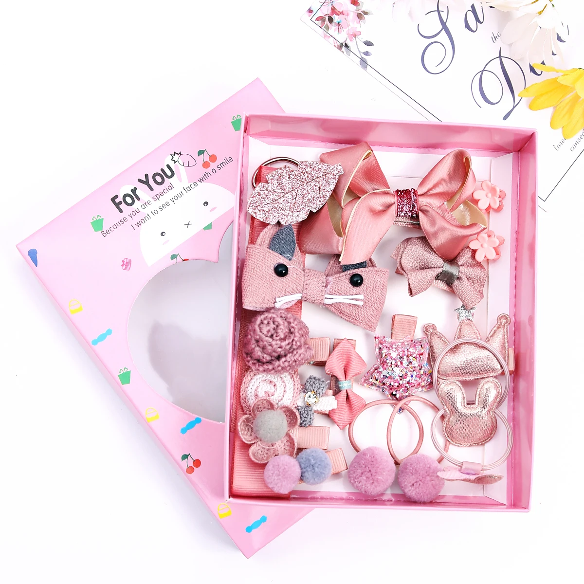 18pcs Girls Hair Clip Set Cute Hair Accessories Cartoon Headwear Set Bow Flower Hair Clip Animal Hairpin Elastic Headdress Gift
18pcs Girls Hair Clip Set Cute Hair Accessories Cartoon Headwear Set Bow Flower Hair Clip Animal Hairpin Elastic Headdress Gift