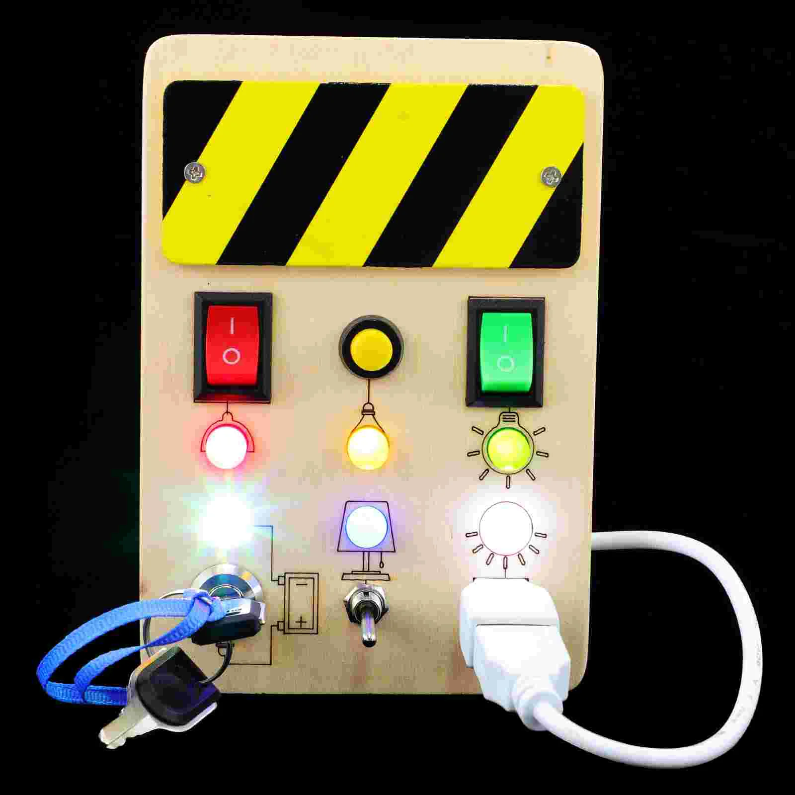 Traffic Light Busy Board Children Toys Electronic Children's Early Educational Plaything Wood Montessori for 1+ Year Old Kids
Traffic Light Busy Board Children Toys Electronic Children's Early Educational Plaything Wood Montessori for 1+ Year Old Kids