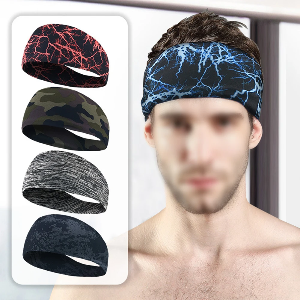 

Sports Sweatband Hairband Anti-Sweat Headband Hairband Sweat Guide Band Elastic Headbands For Yoga Running Cycling