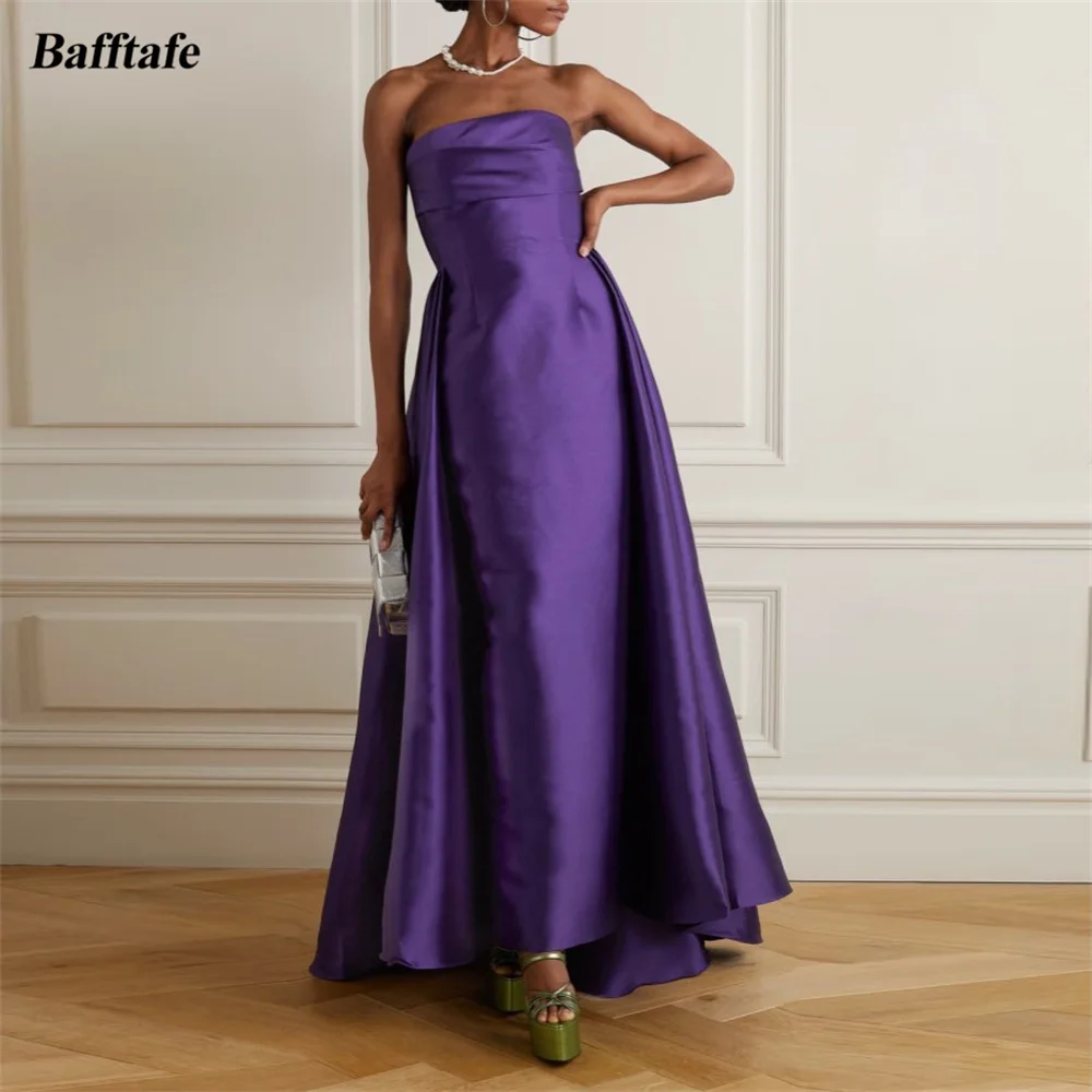 Bafftafe Simple Purple Satin Prom Evening Dresses Saudi Arabic Ankle Length Women Formal Party Dress Wedding Bridesmaid Gowns
Bafftafe Simple Purple Satin Prom Evening Dresses Saudi Arabic Ankle Length Women Formal Party Dress Wedding Bridesmaid Gowns