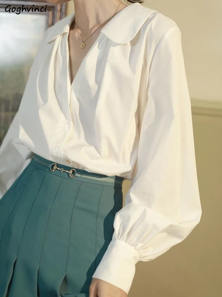 Shirts Women Pure Literary Autumn Vintage Lapel Chic Temperament Office Lady Leisure Tops Sweet Lantern Sleeve Personality Daily
Shirts Women Pure Literary Autumn Vintage Lapel Chic Temperament Office Lady Leisure Tops Sweet Lantern Sleeve Personality Daily