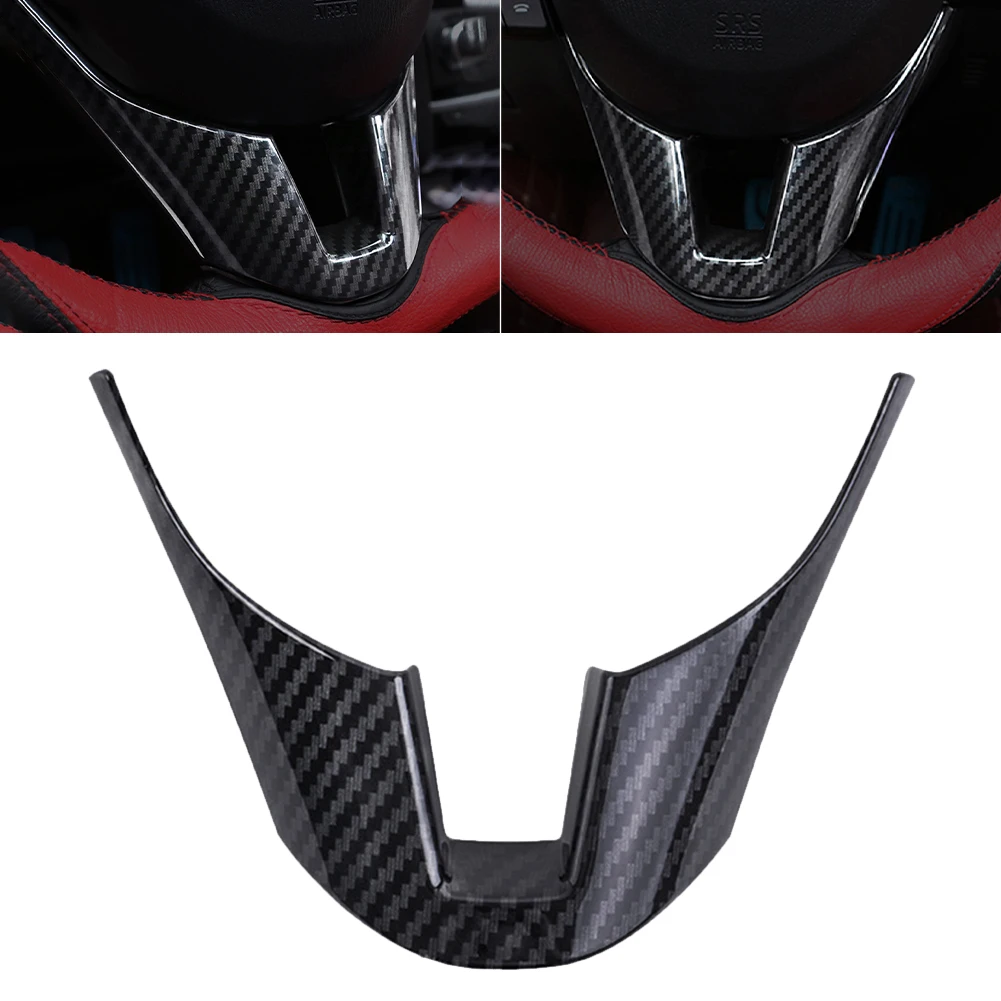 Car Steering Wheel Trim Decoration Carbon Fiber ABS Steering Wheel Panel Cover Trim for Mazda 3 Axela 2014 2015 2016
Car Steering Wheel Trim Decoration Carbon Fiber ABS Steering Wheel Panel Cover Trim for Mazda 3 Axela 2014 2015 2016