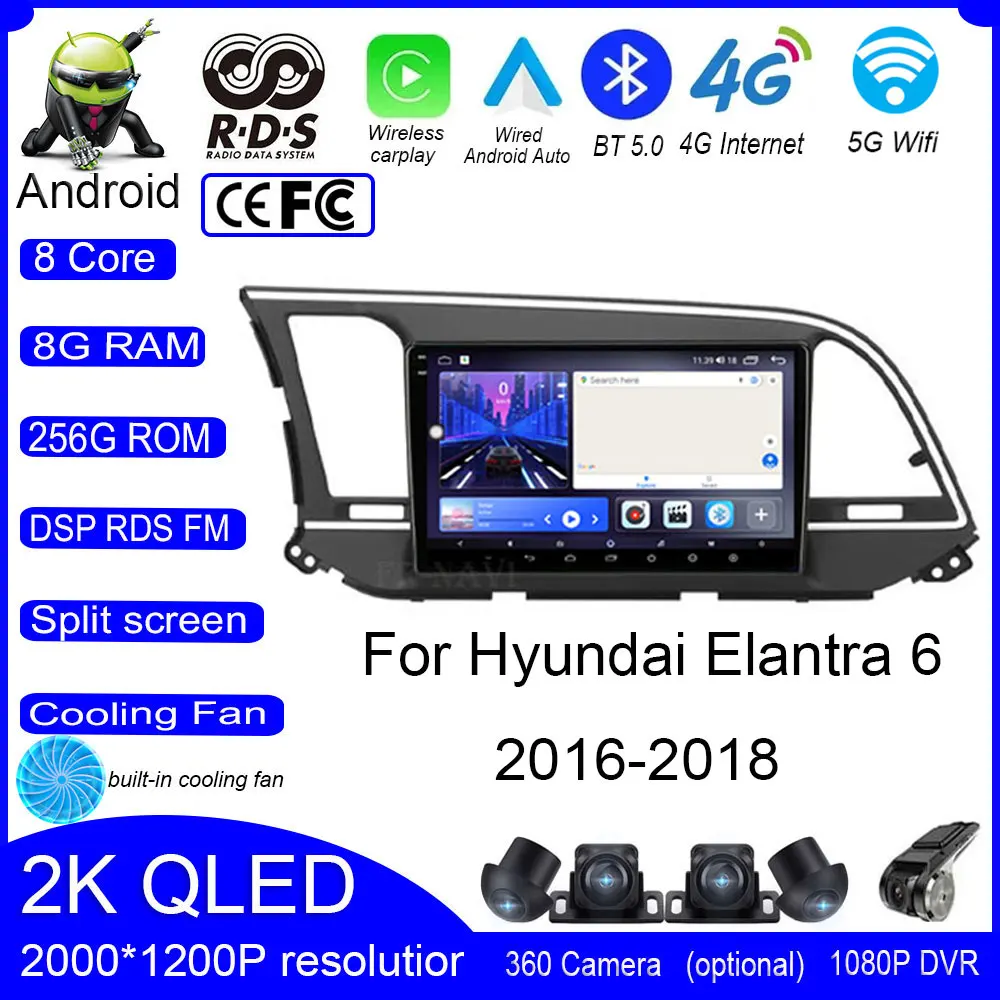 DSP Android 13 для Hyundai Elantra 6 2016 2017 2018 автомобильное стерео радио мультимедиа видеоплеер навигация GPS Carplay
DSP Android 13 для Hyundai Elantra 6 2016 2017 2018 автомобильное стерео радио мультимедиа видеоплеер навигация GPS Carplay