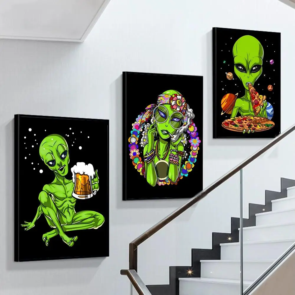 Psychedeli Aliens Poster Self-adhesive Art Poster Retro Kraft Paper Sticker DIY Room Bar Cafe Vintage Decorative Painting
Psychedeli Aliens Poster Self-adhesive Art Poster Retro Kraft Paper Sticker DIY Room Bar Cafe Vintage Decorative Painting