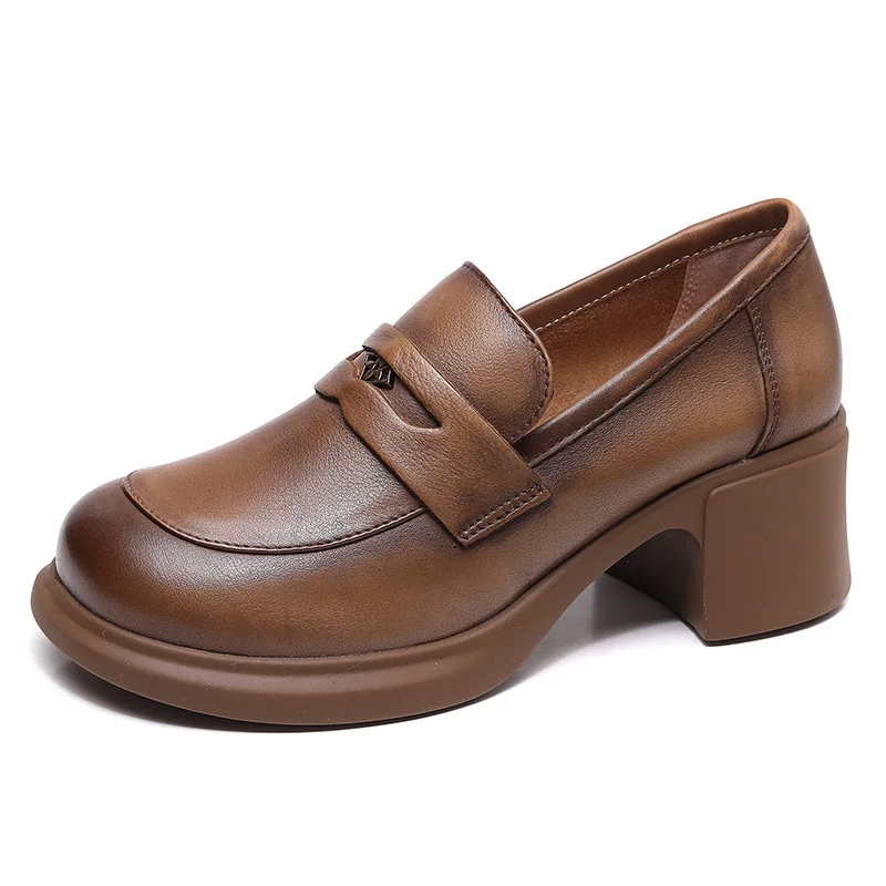 Fashion Spring Autumn Retro Women Pumps Genuine Leather Square Heel Round Toe Shallow Solid retro Shoes For Women black
Fashion Spring Autumn Retro Women Pumps Genuine Leather Square Heel Round Toe Shallow Solid retro Shoes For Women black