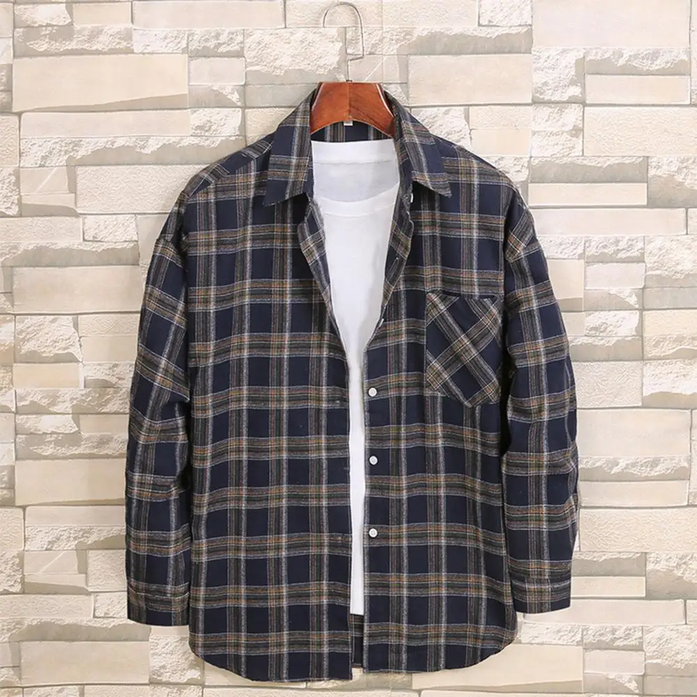 Chic Spring Shirt Korean Style Single-breasted Loose Color Matching Breathable Men Tops
Chic Spring Shirt Korean Style Single-breasted Loose Color Matching Breathable Men Tops