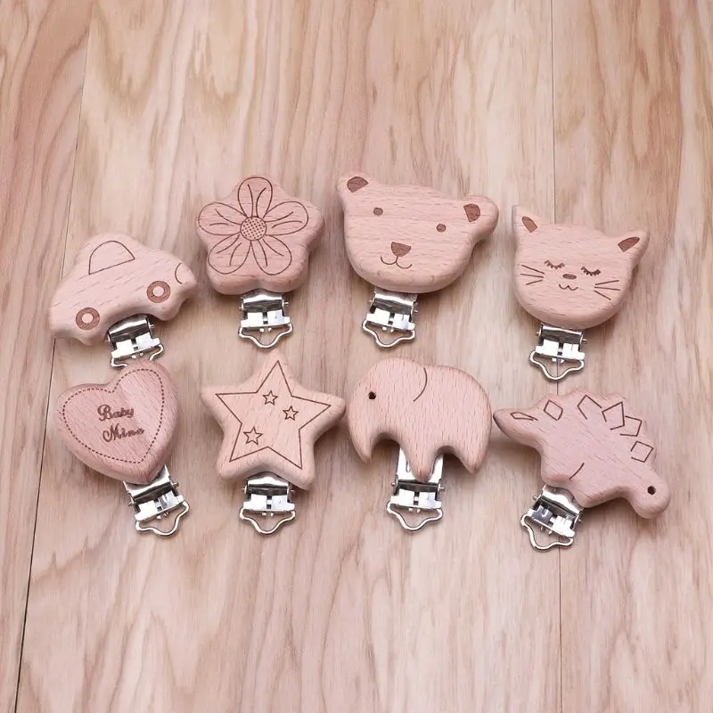 Y1UB Beech Wood Baby Pacifier Clips DIY Dummy Clips Accessory Lovely Wooden Star Dinosaur for Cat Bear Flower Shape
Y1UB Beech Wood Baby Pacifier Clips DIY Dummy Clips Accessory Lovely Wooden Star Dinosaur for Cat Bear Flower Shape