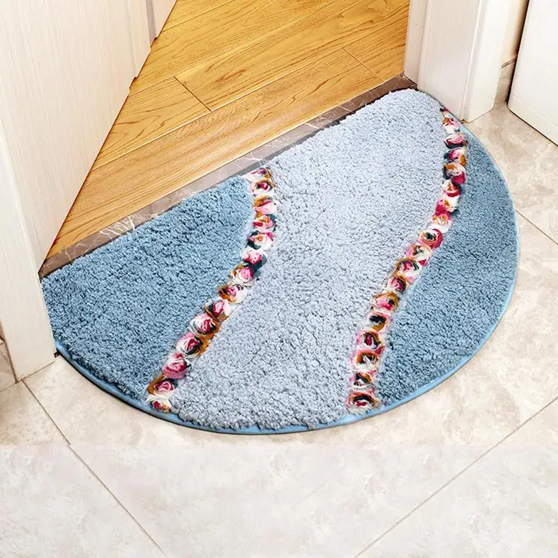 Floral Rose Bath Mat Cute Semi-circular Floor Mat Beautiful Floral Pastoral Style Romantic Rose Rug Soft Non-slip Door Mat
Floral Rose Bath Mat Cute Semi-circular Floor Mat Beautiful Floral Pastoral Style Romantic Rose Rug Soft Non-slip Door Mat