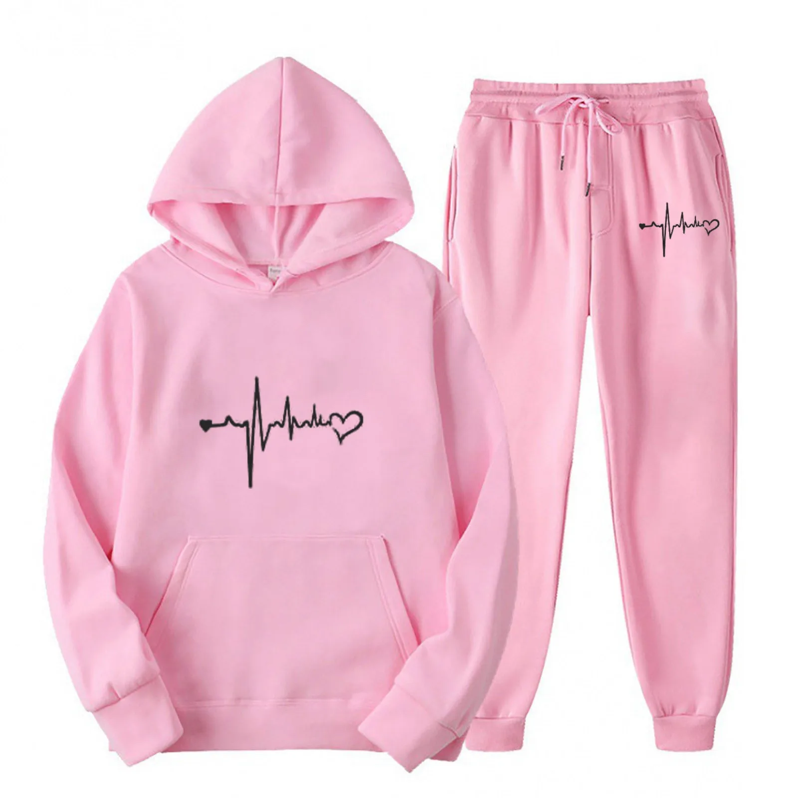 Winter Women's Hooded Sweatshirt Set Loose Solid Color Love Heart Velvet Casual Tracksuit Girls Dress Pants Suit
Winter Women's Hooded Sweatshirt Set Loose Solid Color Love Heart Velvet Casual Tracksuit Girls Dress Pants Suit