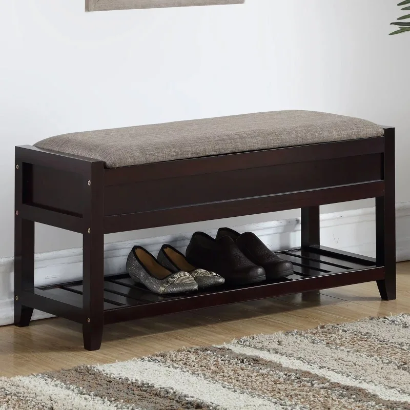 Roundhill Furniture Rouen Seating Bench with Shoe Storage, Espresso Furniture/Benches
Roundhill Furniture Rouen Seating Bench with Shoe Storage, Espresso Furniture/Benches