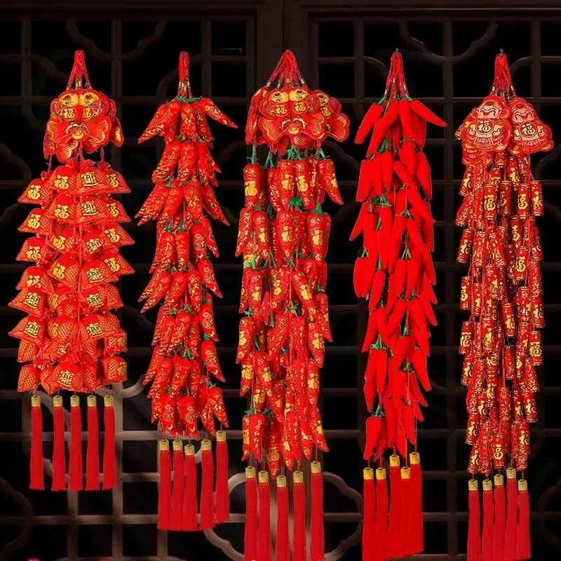 Китайские Новогодние украшения 2023, подвесные Подвески для праздника Весны, подвеска в виде красных сумок на удачу, традиционное украшение для двери 
Китайские Новогодние украшения 2023, подвесные Подвески для праздника Весны, подвеска в виде красных сумок на удачу, традиционное украшение для двери