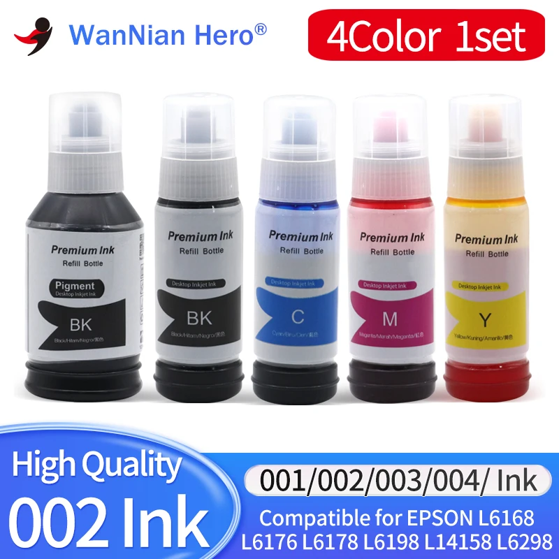 4 шт., 1 набор чернил для заправки Epson 002 InkL4151/L4153/L4156/L4158/L4163/L4165/L4166/L4167 L4168/L4169/L6166/L6168
4 шт., 1 набор чернил для заправки Epson 002 InkL4151/L4153/L4156/L4158/L4163/L4165/L4166/L4167 L4168/L4169/L6166/L6168
