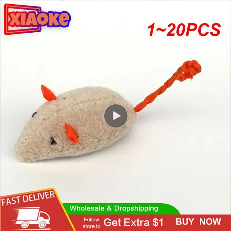 

1~20PCS Pet Toy Catnip Mice Cats Toys Fun Plush Mouse Cat Toy For Kitten Colorful Cute Plush Interactive False Mouse Pet Cat