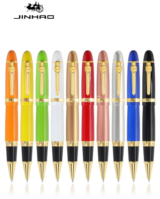 

Jinhao 159 Classic Big Size Metal Roller Ball Pen Silver And Golden Trim Ink Pen For Professional Writing Gift Pen