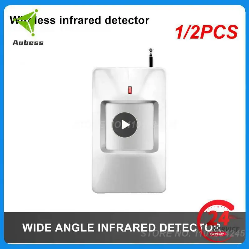 

1/2PCS Wireless Intelligent PIR Motion Sensor Alarm Detector For GSM PSTN Home Burglar Alarm System Security Built-in antenna