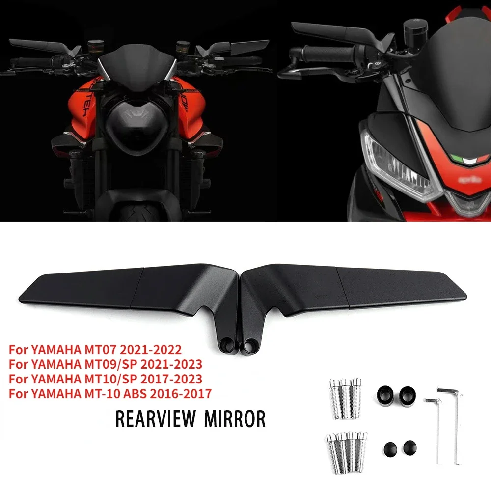 

MT07 Rearview Mirror For Yamaha MT09/SP MT10/SP MT-07 MT-09 MT-10 ABS Side Mirrors Stealth Wind Wing Rear View Sport Wing Mirror