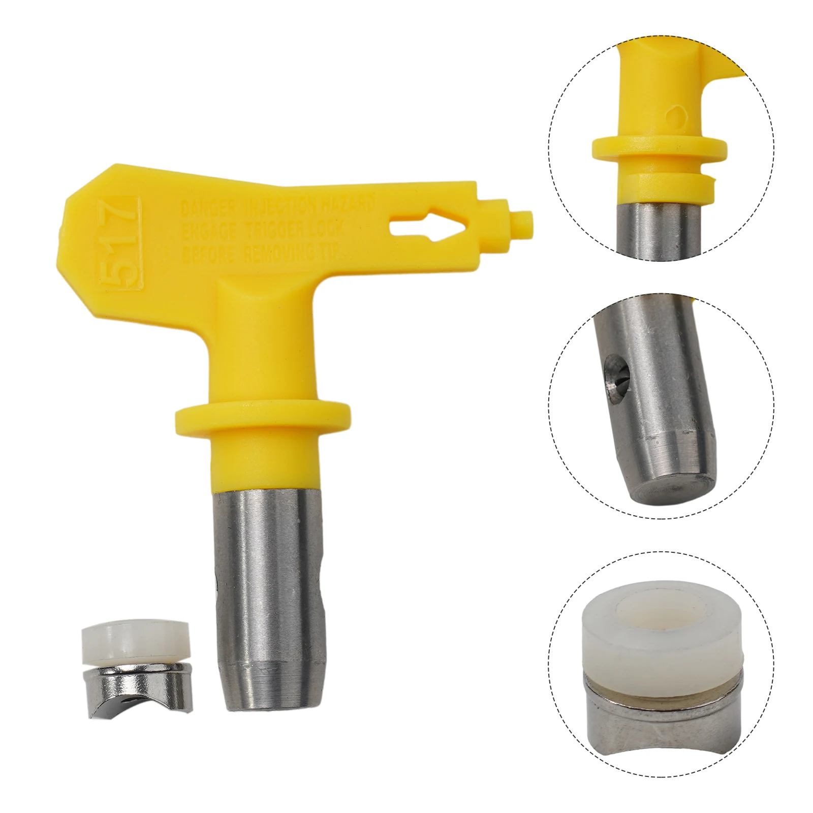 1PC Airless Spray Gun Presise Nozzle For Putty Coating Paint Sprayer Tool 511-531 Airless Spray Gun Tip Nozzle Accessories
1PC Airless Spray Gun Presise Nozzle For Putty Coating Paint Sprayer Tool 511-531 Airless Spray Gun Tip Nozzle Accessories