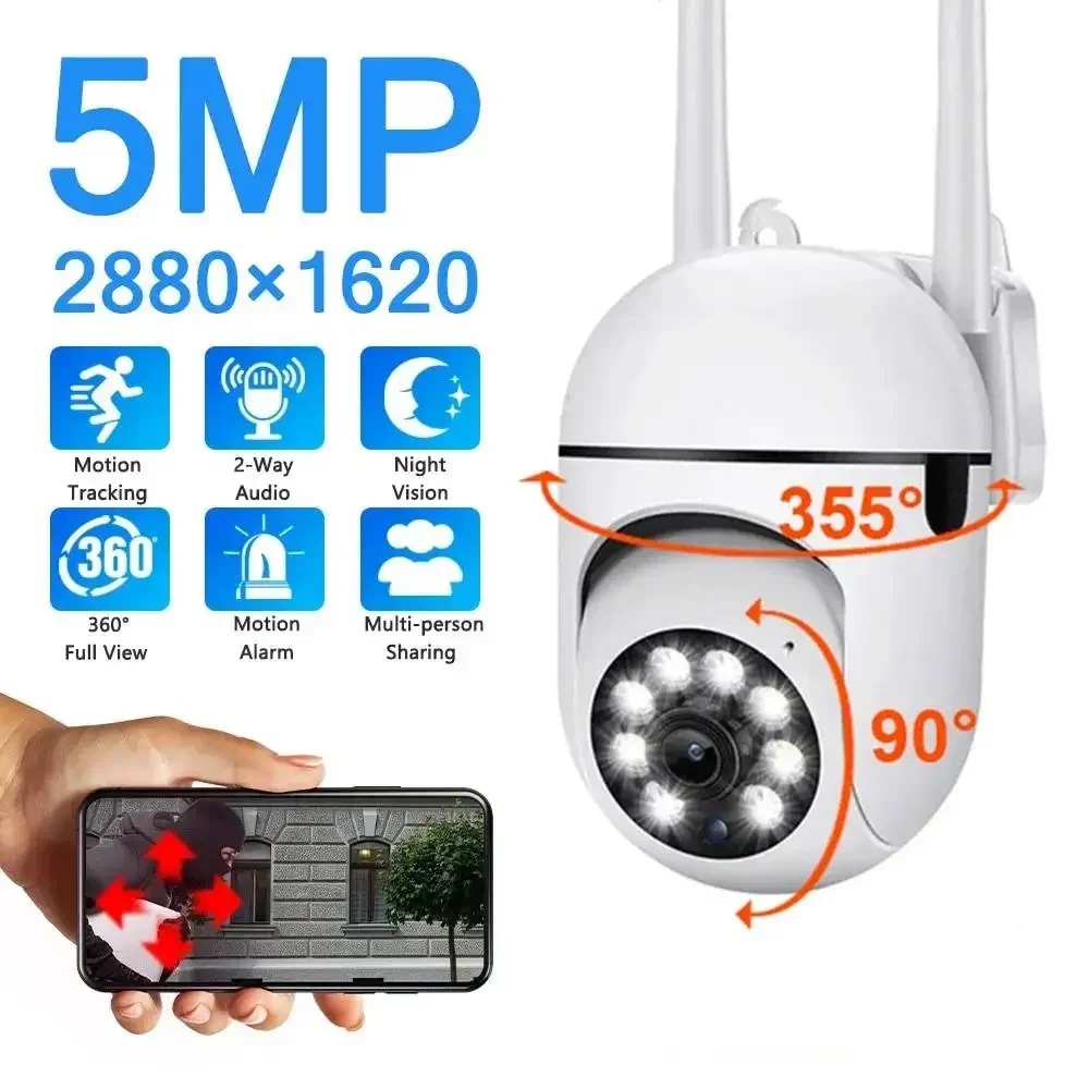 5MP Surveillance Cameras IP Camera HD 1080P IR Full Color Night Vision Security Protection Motion 5G WiFi CCTV Outdoor Camera
5MP Surveillance Cameras IP Camera HD 1080P IR Full Color Night Vision Security Protection Motion 5G WiFi CCTV Outdoor Camera