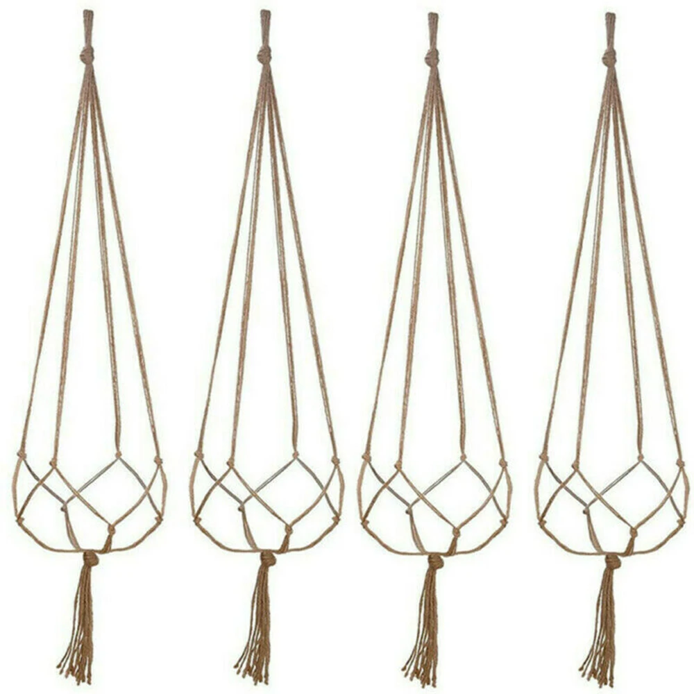 6PCS Hemp Rope Macrame Plant Hanger Vintage Rope Basket Outdoor Pot Holder Flower Garden Decoration Hang In Ceiling Wall Balcony
6PCS Hemp Rope Macrame Plant Hanger Vintage Rope Basket Outdoor Pot Holder Flower Garden Decoration Hang In Ceiling Wall Balcony