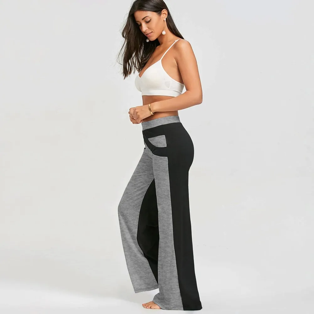 Women Patchwork Bell Bottoms Flare Trousers Mid Waist Wide Leg Yoga Dance Pants Ladies Sweatwear Comfortable Streetwear Sports
Women Patchwork Bell Bottoms Flare Trousers Mid Waist Wide Leg Yoga Dance Pants Ladies Sweatwear Comfortable Streetwear Sports