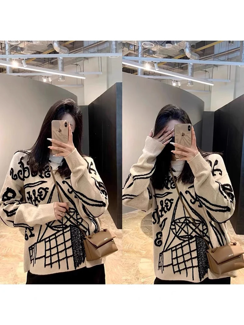 New Flower Made Vintage Worn-out Sweater Long Sleeved Thickened Knit Shirt Round Neck Men Women Lazy Fitting Sweater Pullover
New Flower Made Vintage Worn-out Sweater Long Sleeved Thickened Knit Shirt Round Neck Men Women Lazy Fitting Sweater Pullover