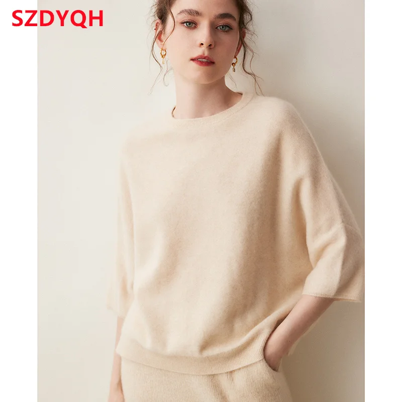 2023 Autumn New 100% Cashmere Sweater O-Neck Pullover Spring Women's High Quality Knitted Jumper Female Loose Large Size Tops
2023 Autumn New 100% Cashmere Sweater O-Neck Pullover Spring Women's High Quality Knitted Jumper Female Loose Large Size Tops