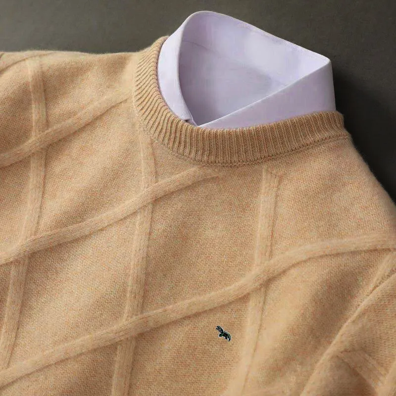 Cashmere Sweater Men's Top Solid O-Neck Pullover Casual Soft Thickened Woollen Sweater Autumn Winter Korean
Cashmere Sweater Men's Top Solid O-Neck Pullover Casual Soft Thickened Woollen Sweater Autumn Winter Korean