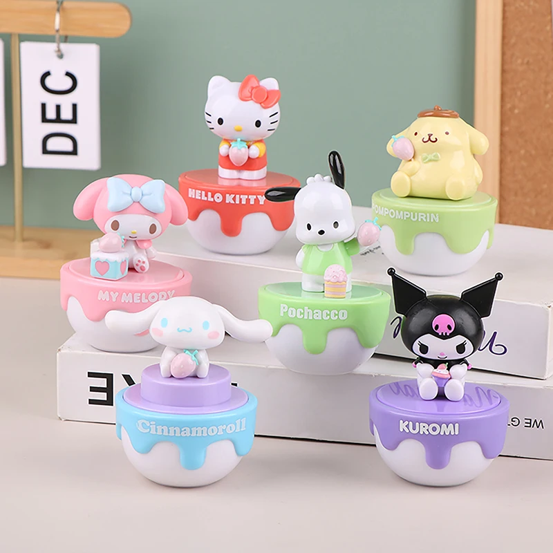 

Sanrio Фигурки игрушки Hello Kitty My Melody Kuromi мультяшная серия аниме Модели украшения коллекционные игрушки для детей подарочная коробка на день рождения