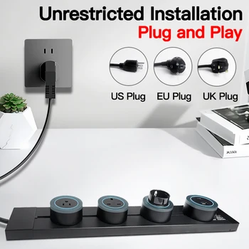 Wall-Mounted Power Track Socket System