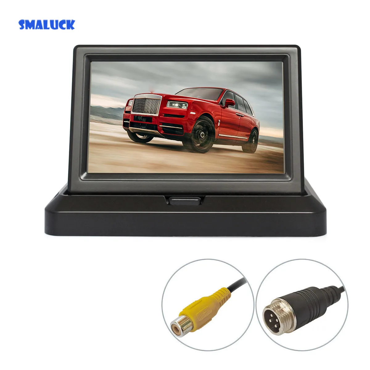 

SMALUCK 5" Foldable TFT LCD Monitor Car Reverse Rear View Car Monitor for Camera DVD VCR