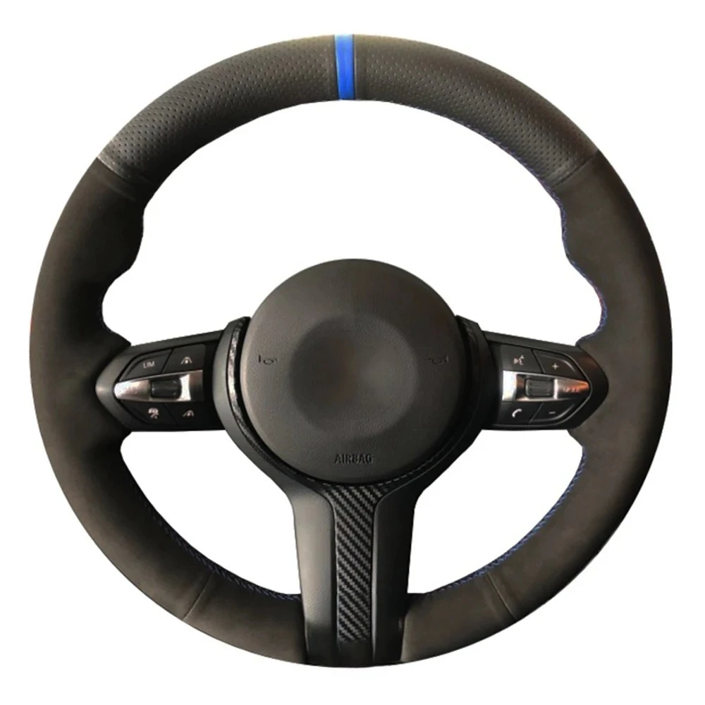 Car Steering Wheel Cover Black Genuine Leather Suede For BMW F87 M2 F80 M3 F82 M4 M5 F12 F13 M6 F85 X5 M F86 X6 M F33 F30 M
Car Steering Wheel Cover Black Genuine Leather Suede For BMW F87 M2 F80 M3 F82 M4 M5 F12 F13 M6 F85 X5 M F86 X6 M F33 F30 M