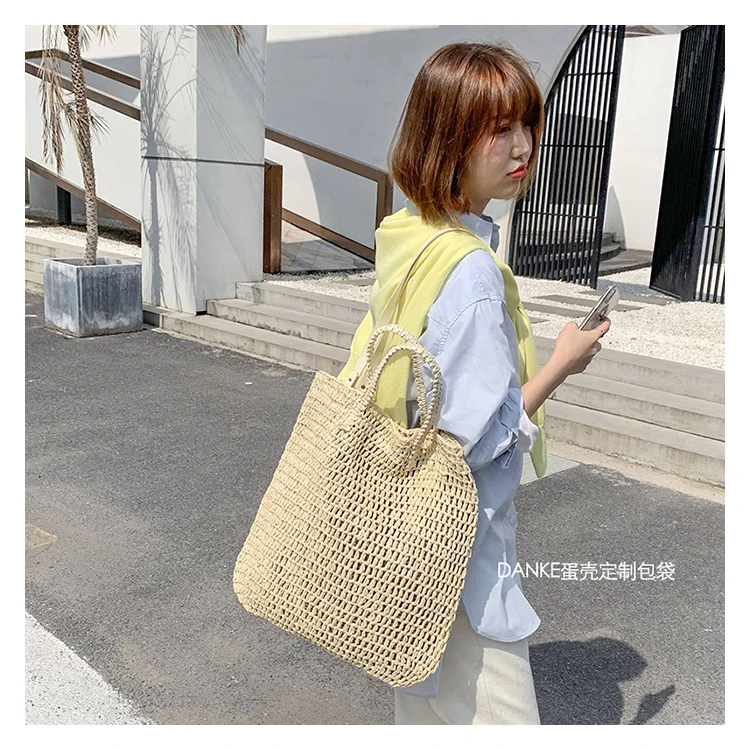 Large Wicker Beach Tote - Simple Summer Shopper 16 S180b6aab10834bb9a8e169e5fc6325c5H