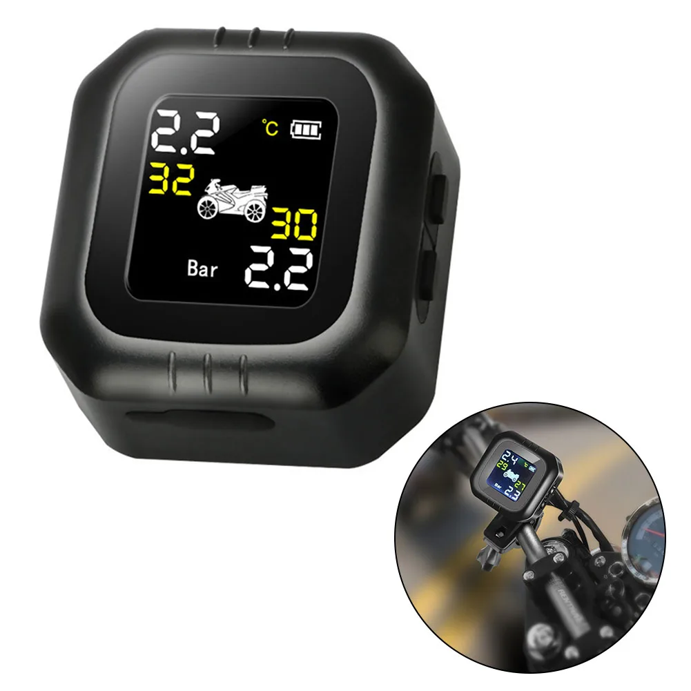 DC5V Universal Moto Tyre Alarm System TPMS Tire Pressure Monitoring System LCD Screen With 2PCS Exteral Sensors Built-in Battery
DC5V Universal Moto Tyre Alarm System TPMS Tire Pressure Monitoring System LCD Screen With 2PCS Exteral Sensors Built-in Battery